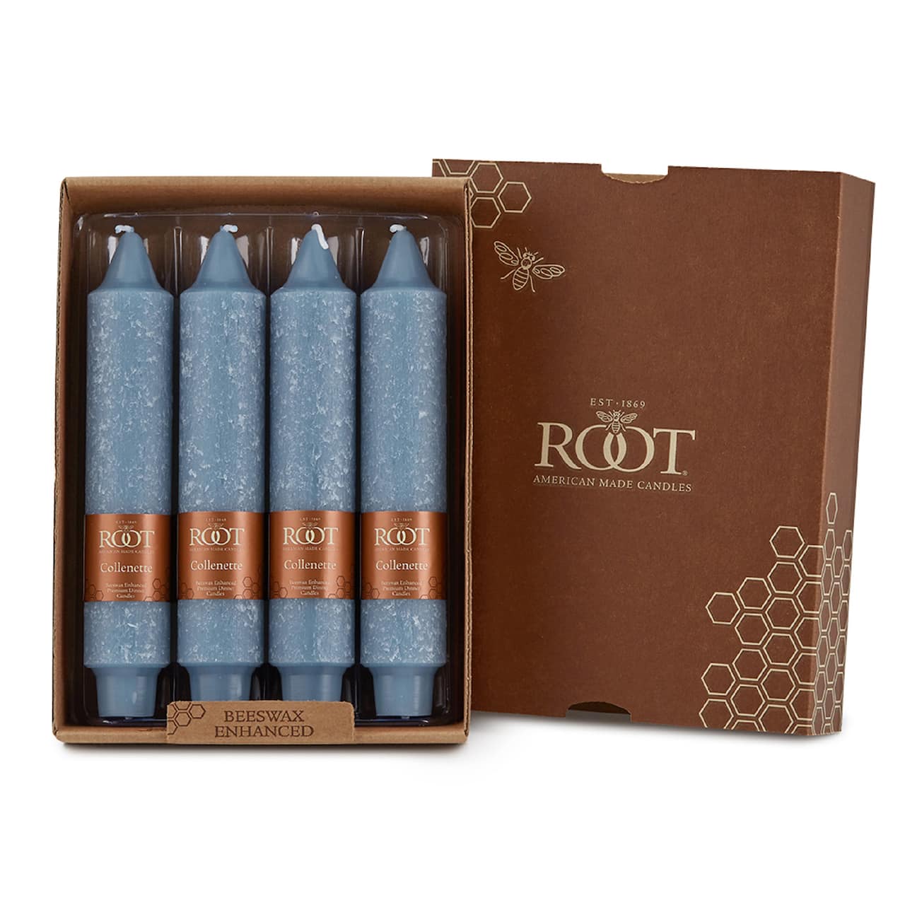 Root Candles 7" Unscented Timberline™ Collenette Taper Candles, 4ct.